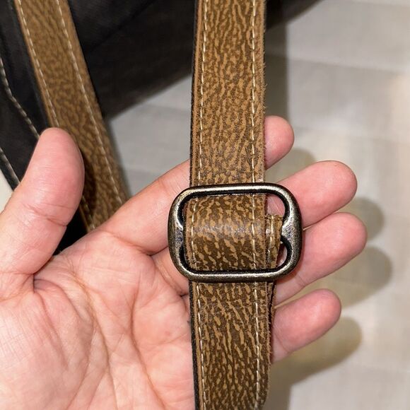 Myra Solidaster Crossbody Shoulder Upcycled Bag Leather Canvas Studded Floral - Picture 16 of 16